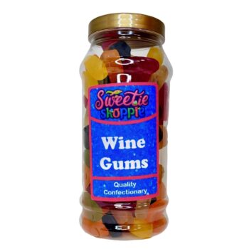 Taveners Wine Gums 970ml jar filled with assorted colorful and fruity chewy sweets