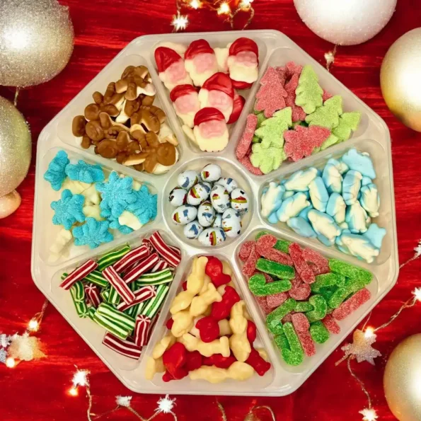 Christams Candy Sweet Platter for sharing or gifting.