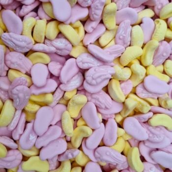 A delicious mix of soft foam shrimp and banana sweets from Sweetie Shoppie, perfect for candy lovers